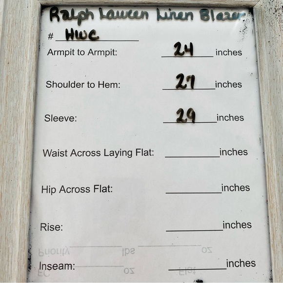 PLUS Ralph Lauren NWT 100% Linen Green & Gold Button Down Fully Lined Blazer 14W - Picture 11 of 11